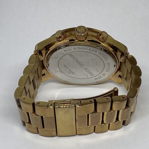 Michael Kors Runway MK8096 Men Rose Gold Stainless Steel Analog Dial Watch VK452 - Picture 11 of 12